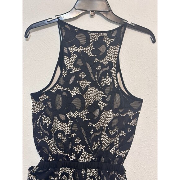 Diane von Furstenberg Size 0 Shany Lace Silk Blend Jumpsuit in Nougat and Black - Picture 9 of 16